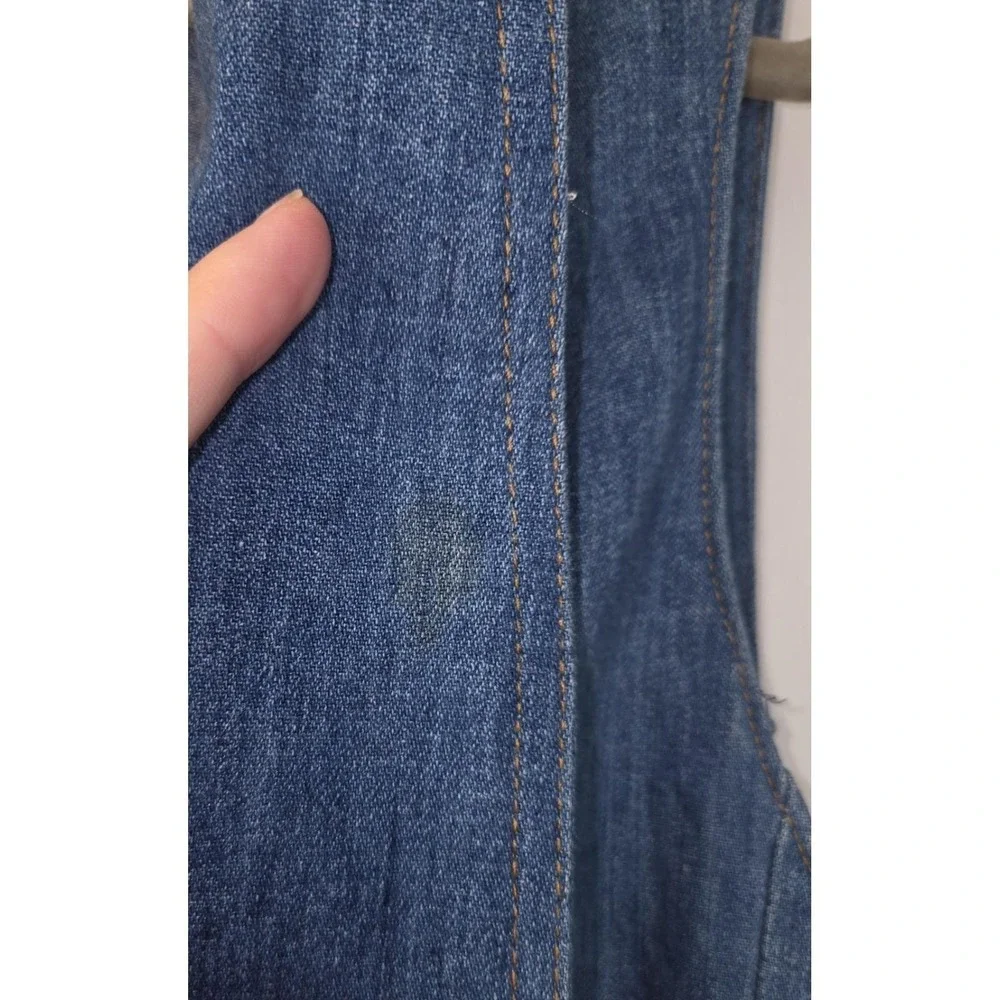 Vintage 70's Levi's Open Denim Vest.  Orange Tab. 46